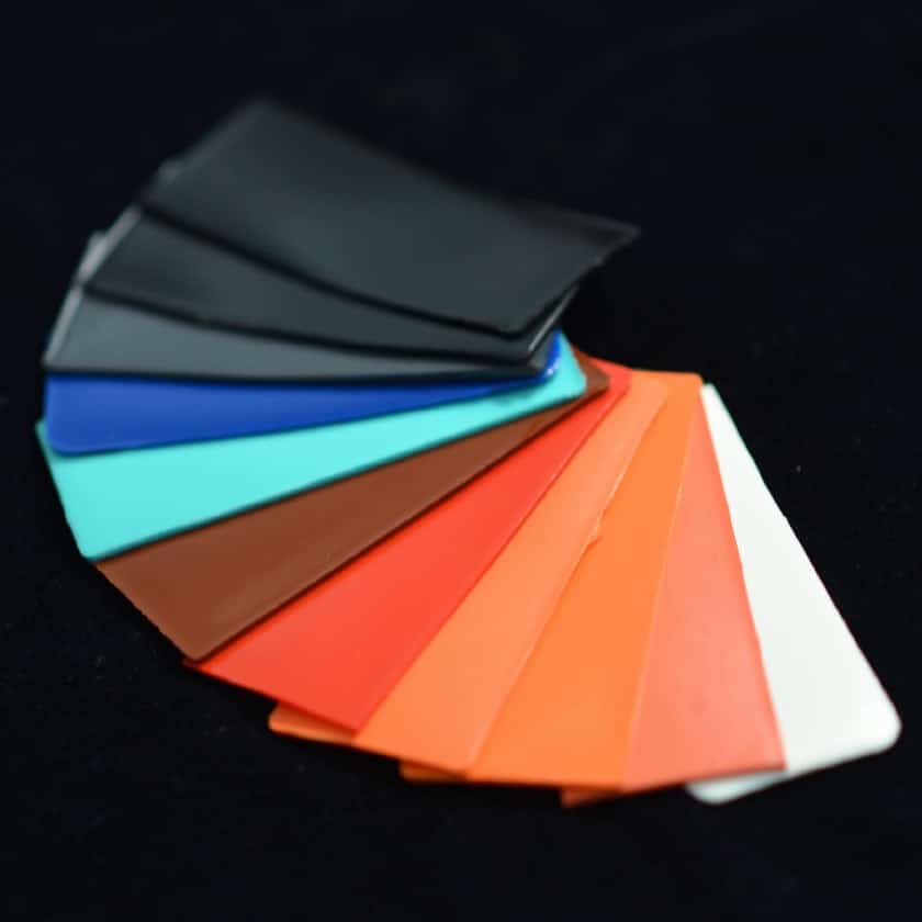 Plastisol colour chart